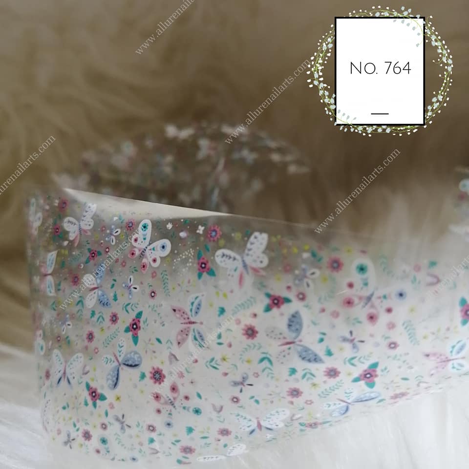 Butterfly Print Foil Nail Transfer