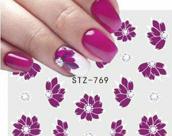 Flower Nail Decal