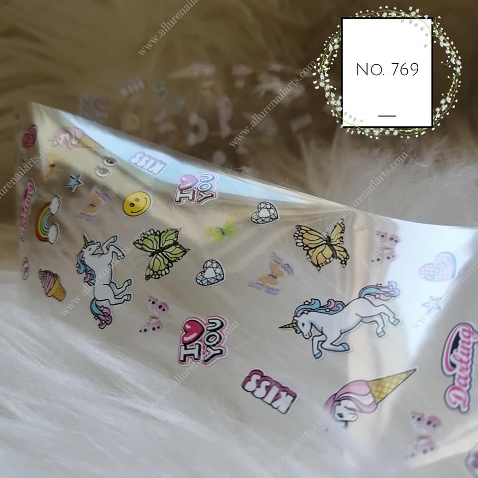 Butterfly Print Foil Nail Transfer