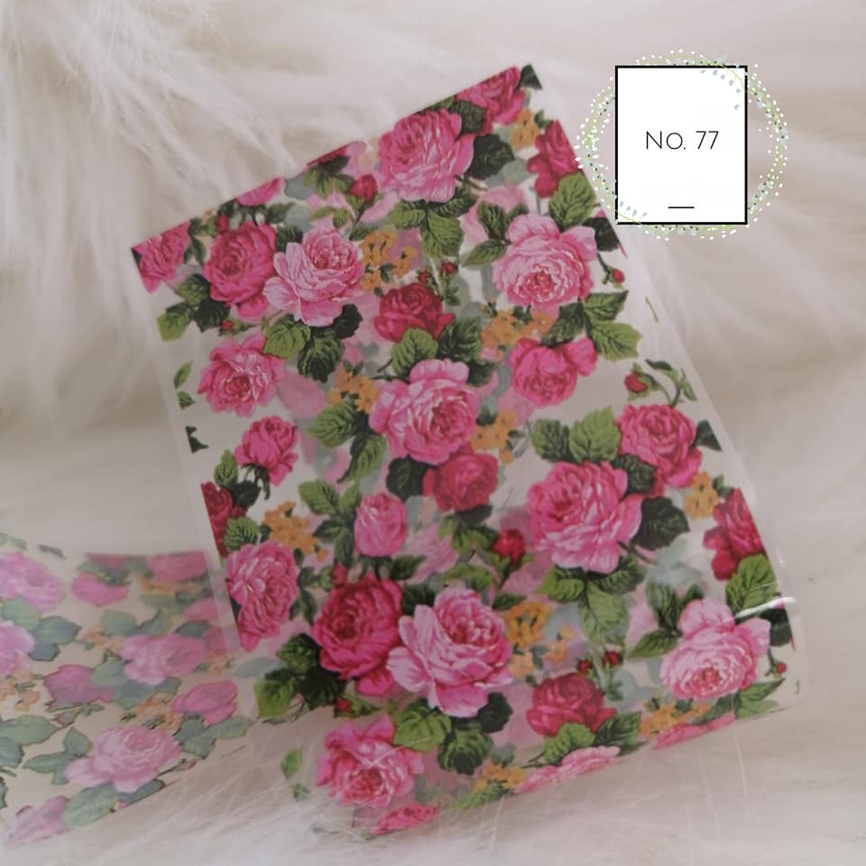 Floral Flower Foil Nail Transfer