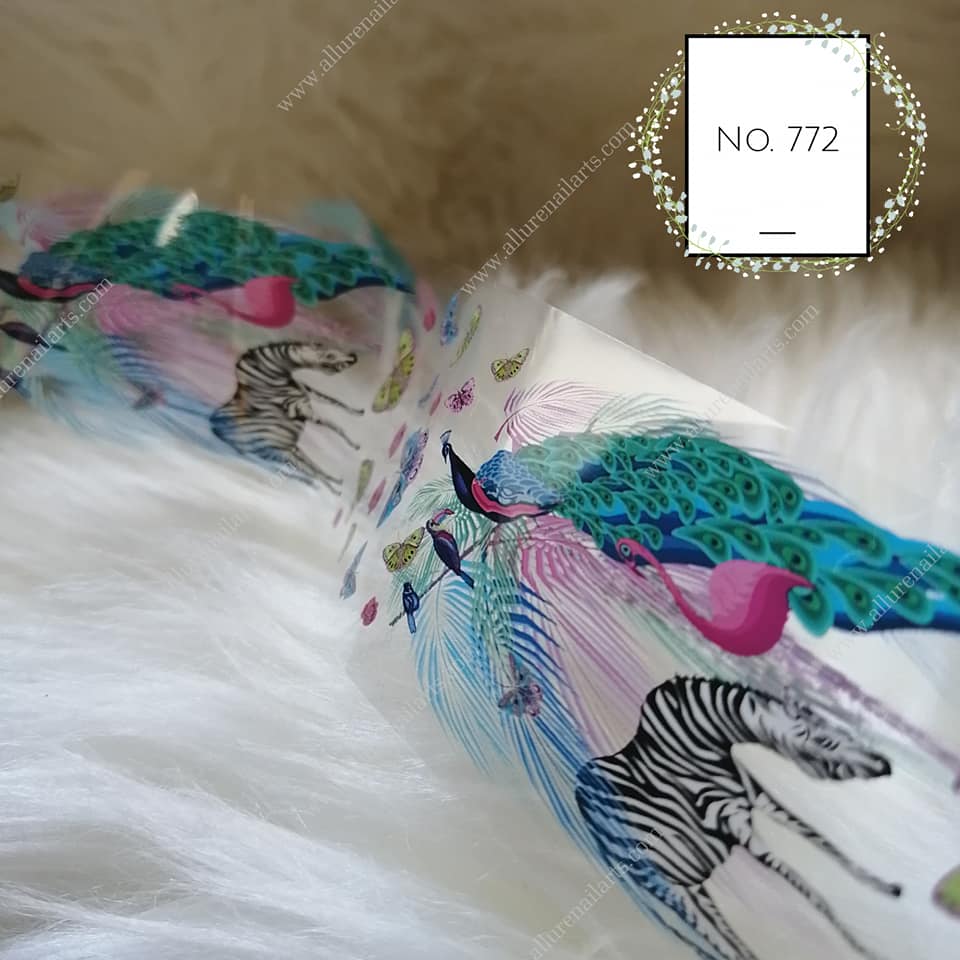 Butterfly Print Foil Nail Transfer