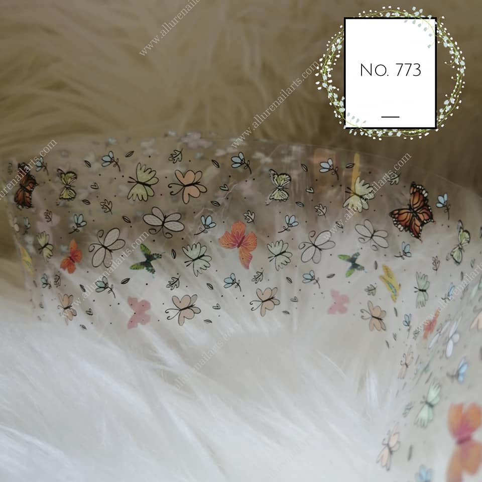 Butterfly Print Foil Nail Transfer