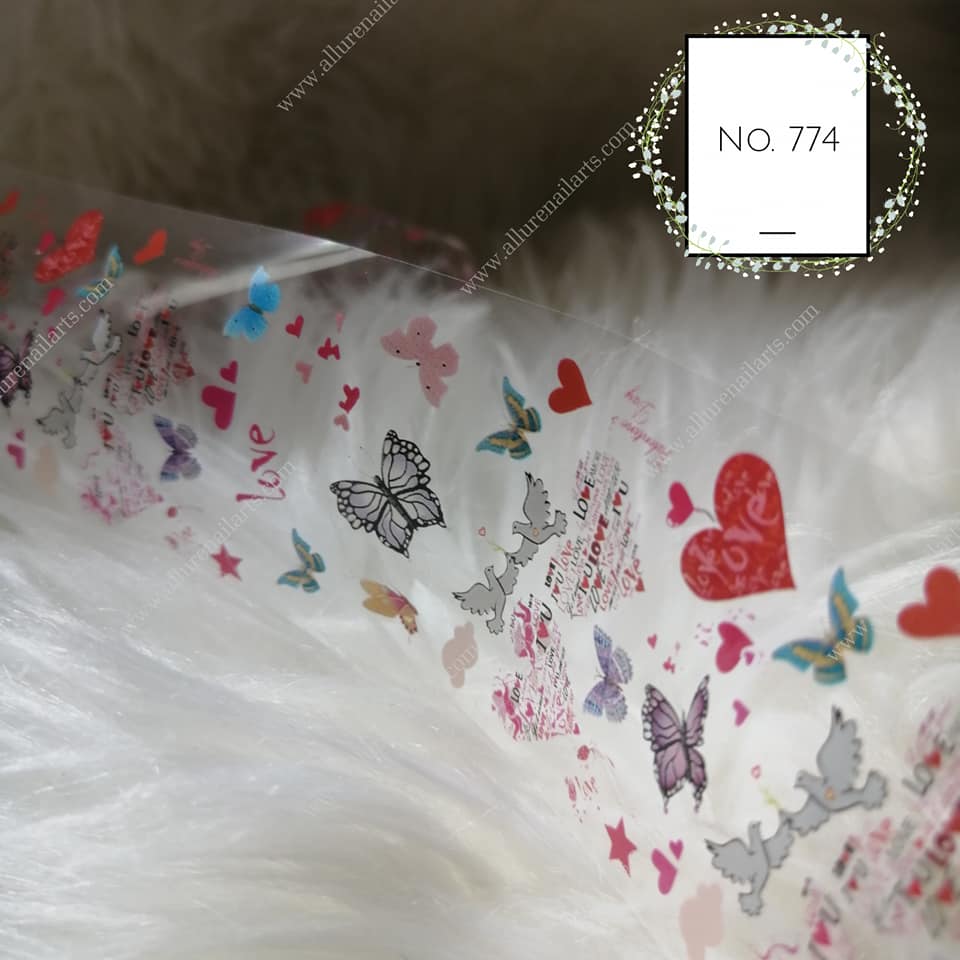 Butterfly Print Foil Nail Transfer