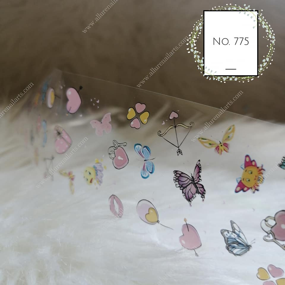 Butterfly Print Foil Nail Transfer