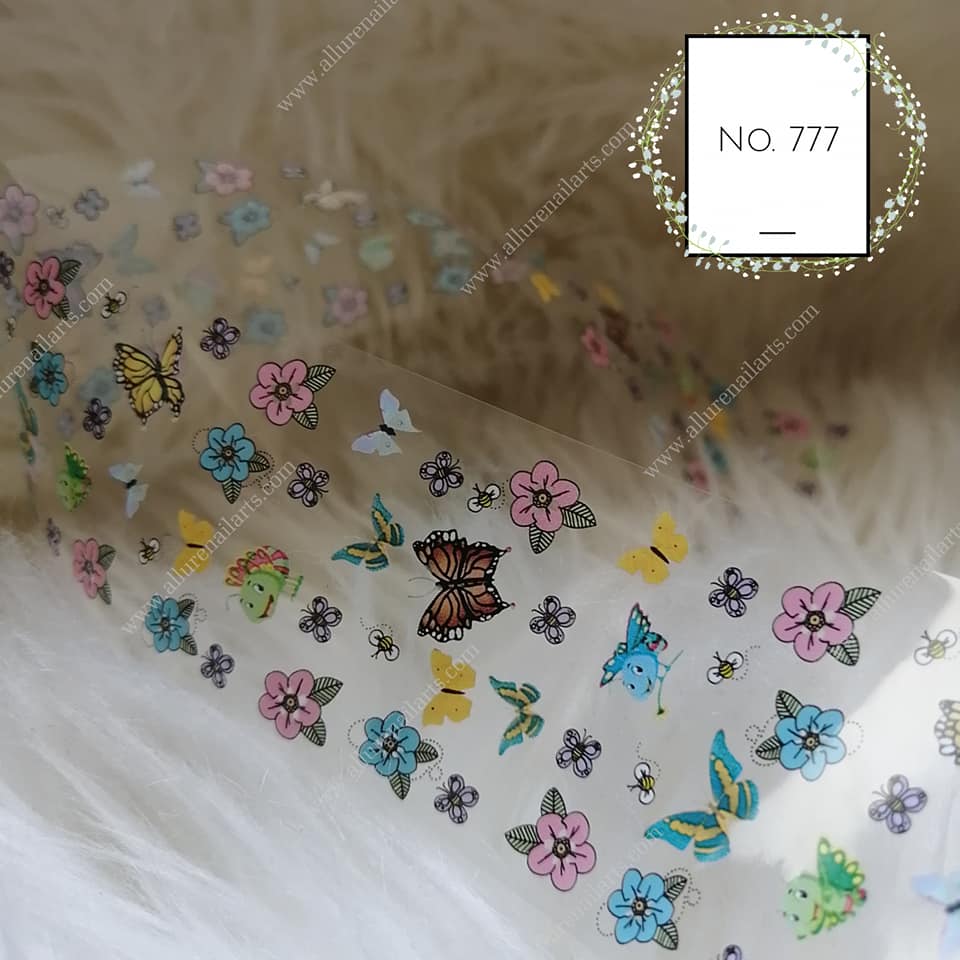 Butterfly Print Foil Nail Transfer