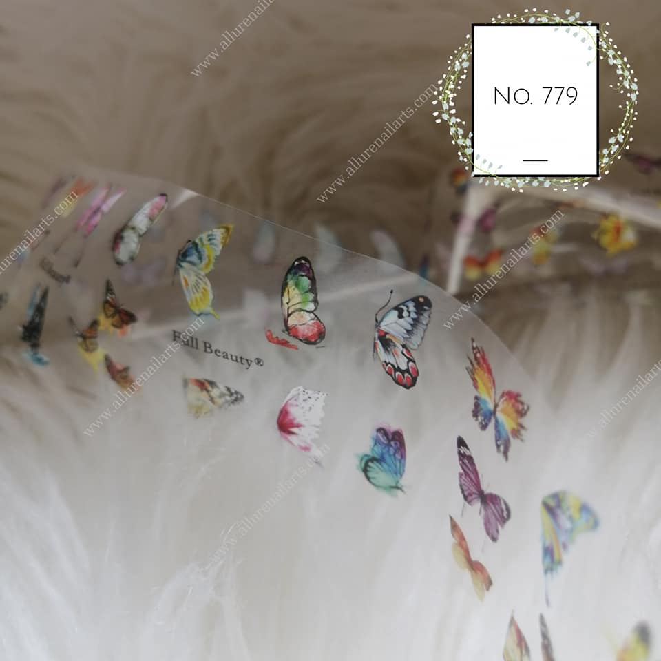 Butterfly Print Foil Nail Transfer