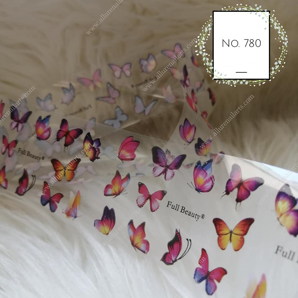 Butterfly Print Foil Nail Transfer