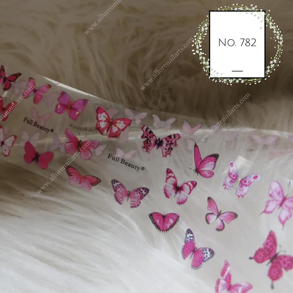 Butterfly Print Foil Nail Transfer
