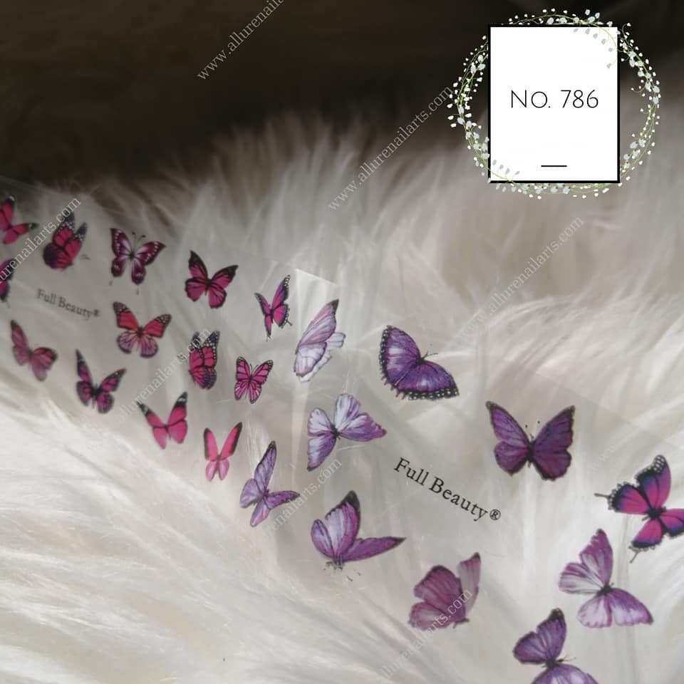 Butterfly Print Foil Nail Transfer