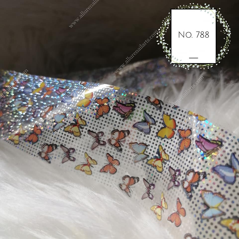 Butterfly Print Foil Nail Transfer