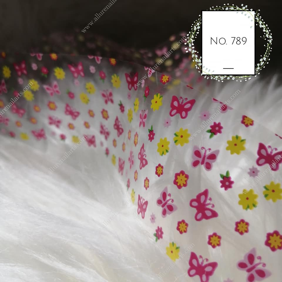 Butterfly Print Foil Nail Transfer