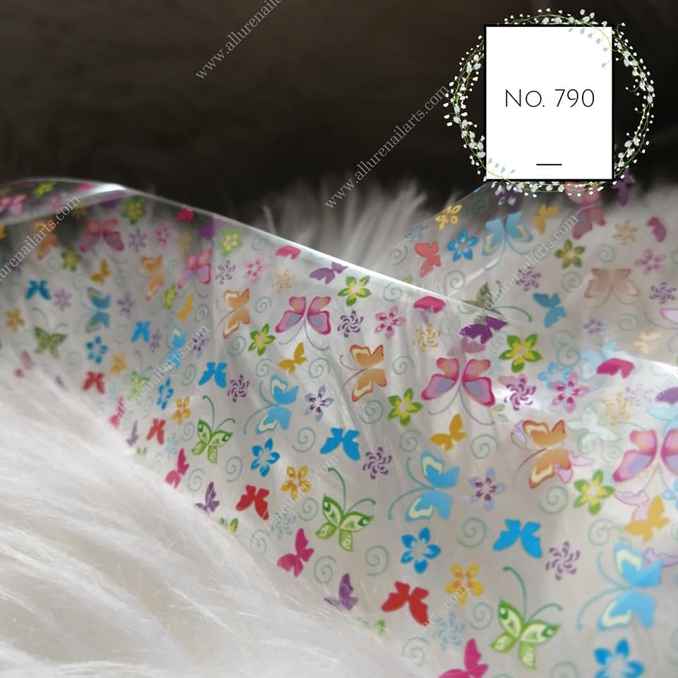 Butterfly Print Foil Nail Transfer