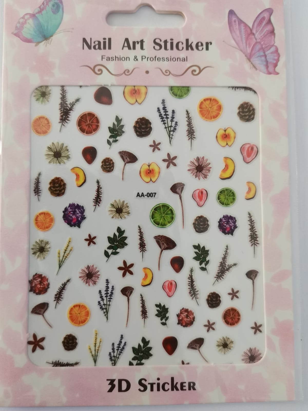 Flower Leaves Nail Art Sticker