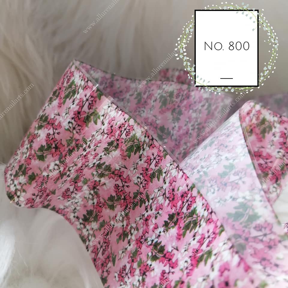Floral Flower Foil Nail Transfer