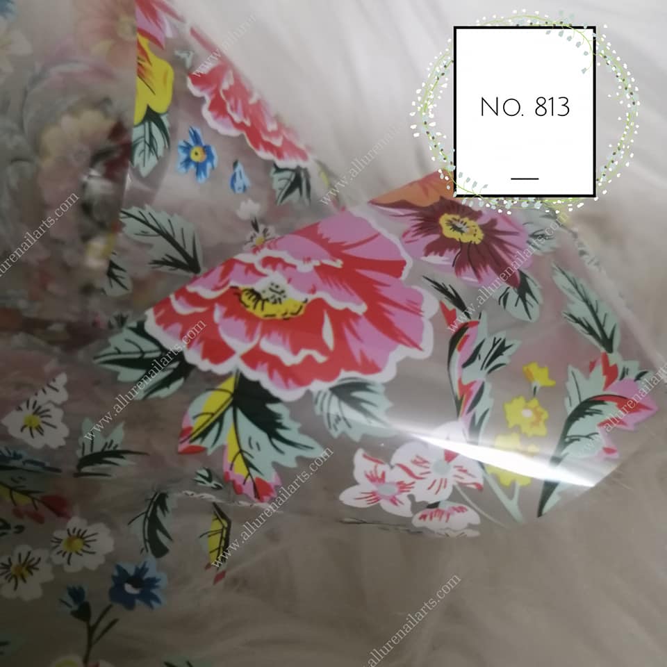 Floral Foil Nail Transfer