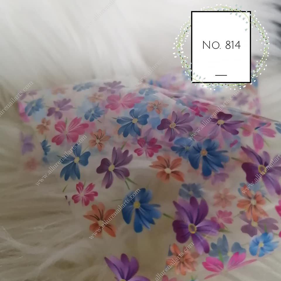 Floral Foil Nail Transfer