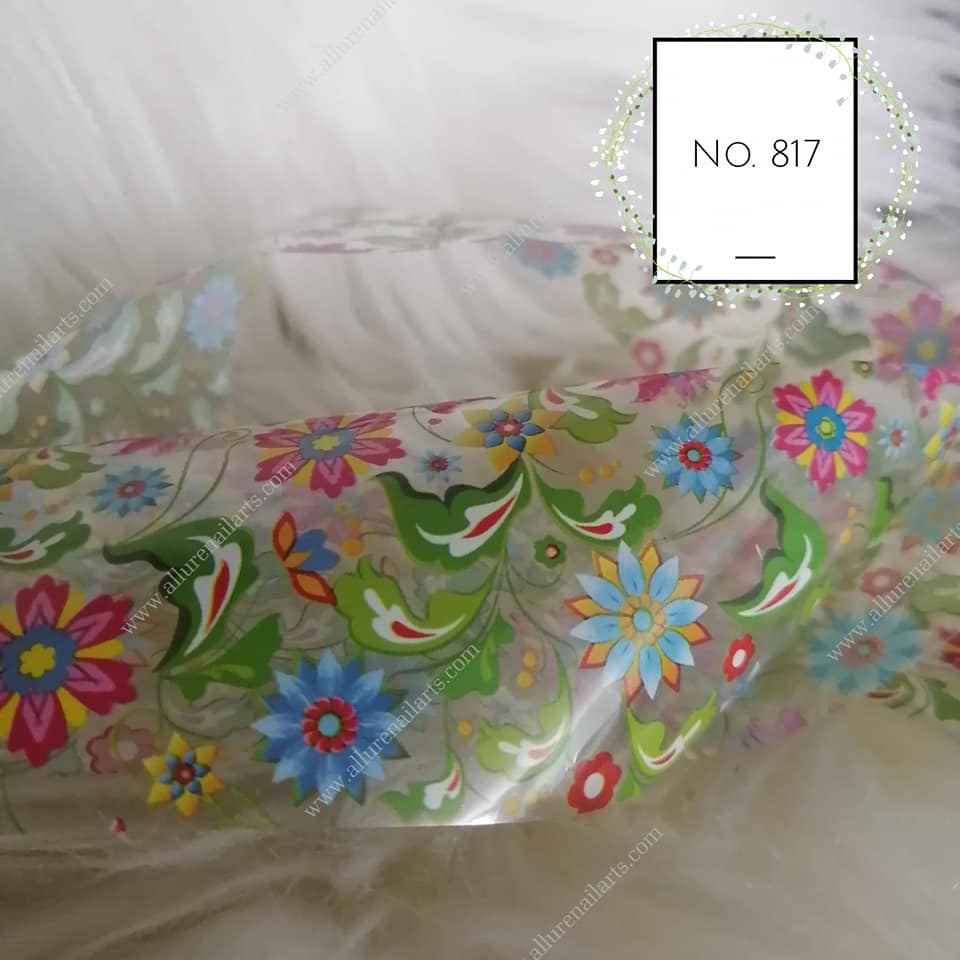 Floral Foil Nail Transfer
