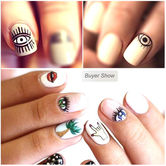 Eyes Pyramid Geometric Nail Decal
