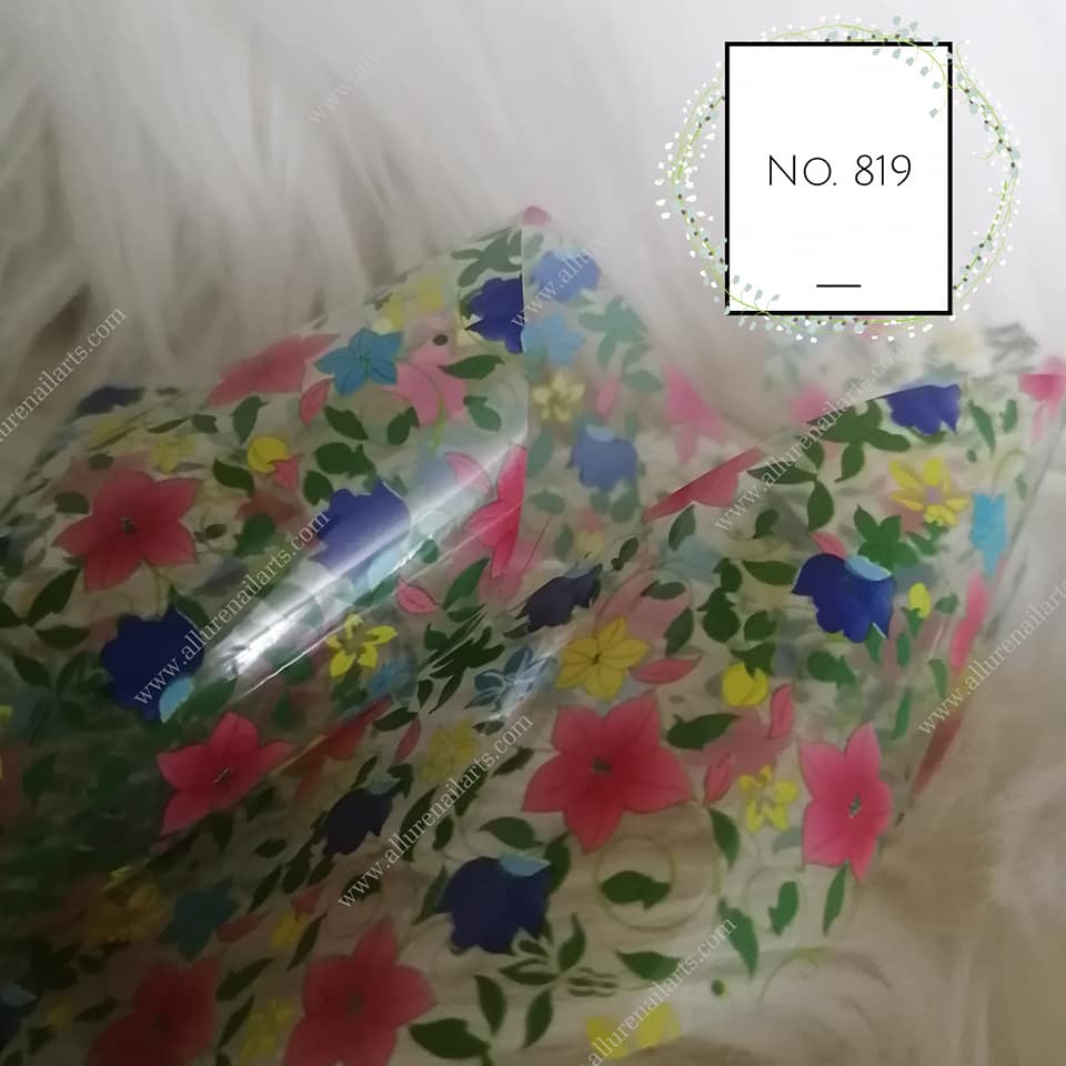 Floral Foil Nail Transfer