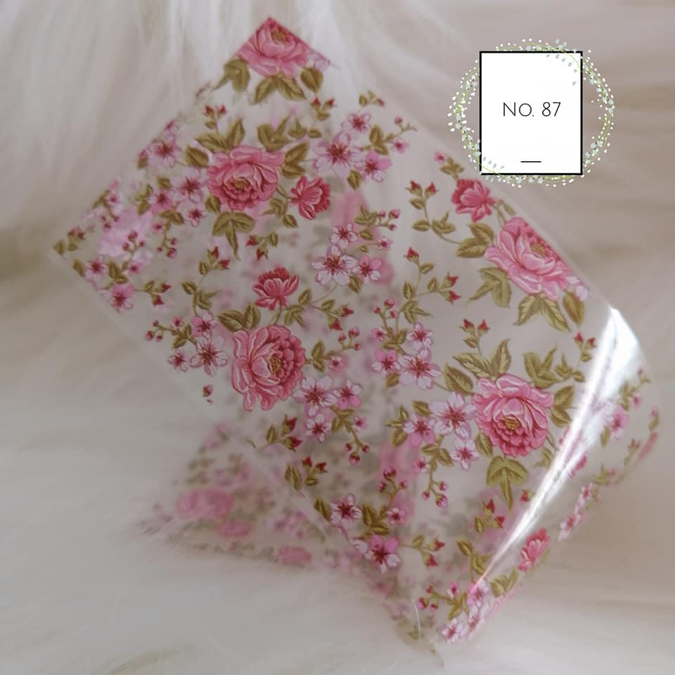 Floral Flower Foil Nail Transfer