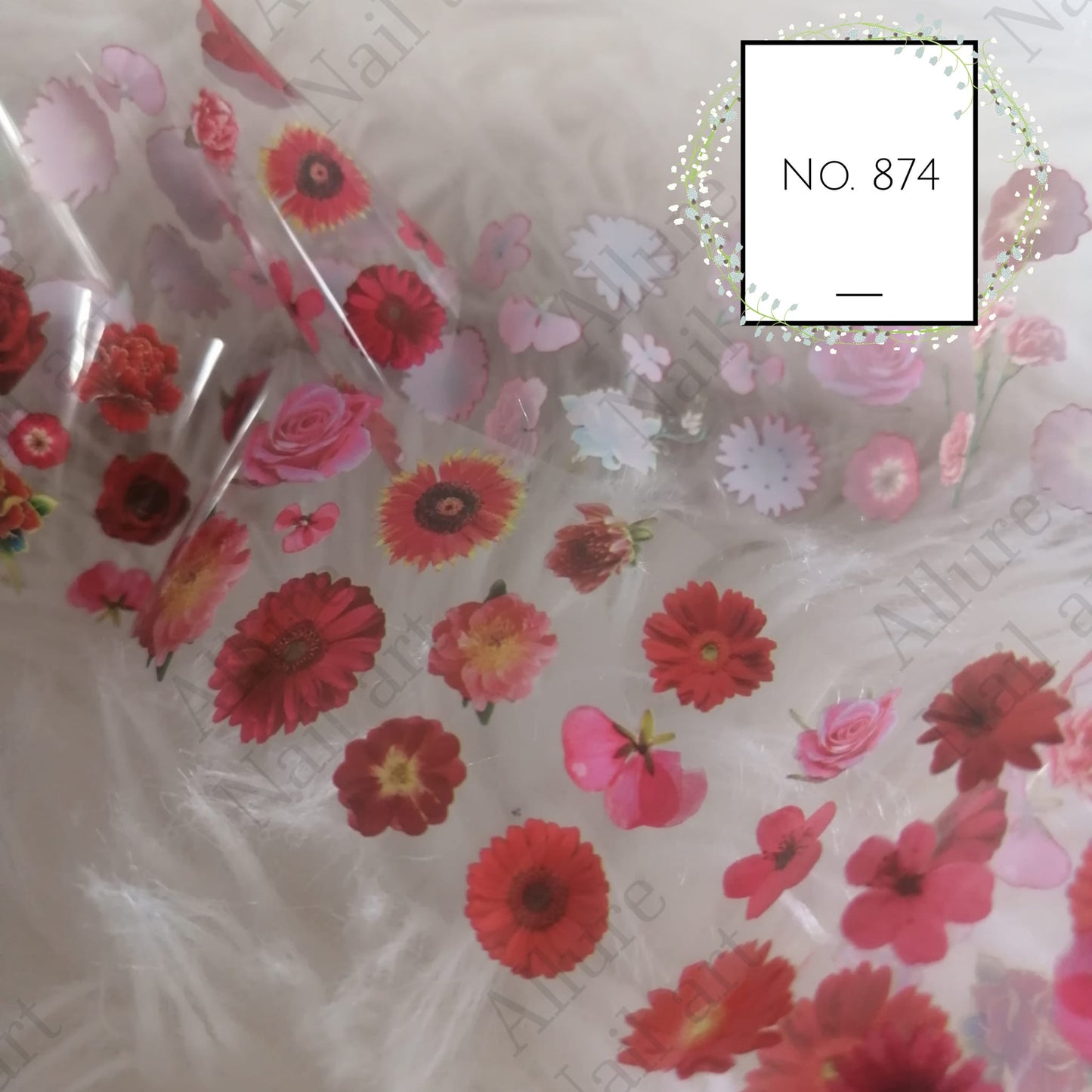 Floral Foil Nail Transfer