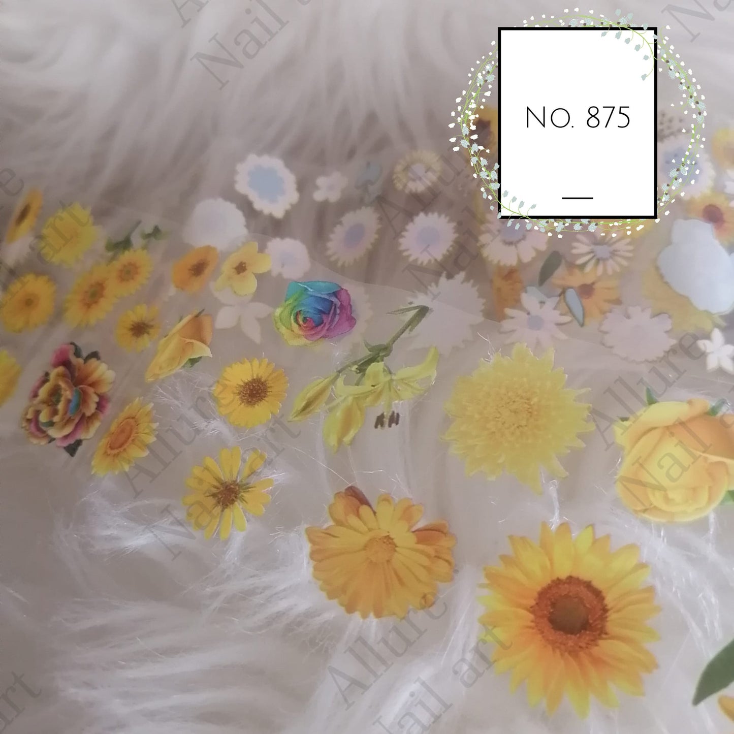 Floral Foil Nail Transfer