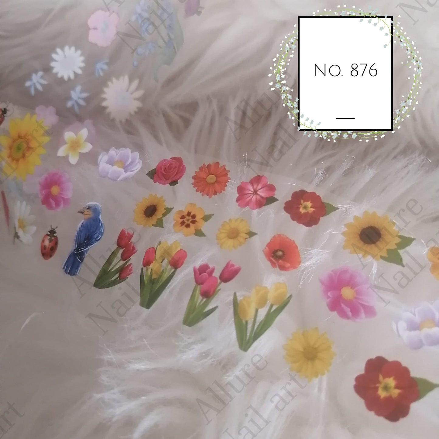 Floral Foil Nail Transfer