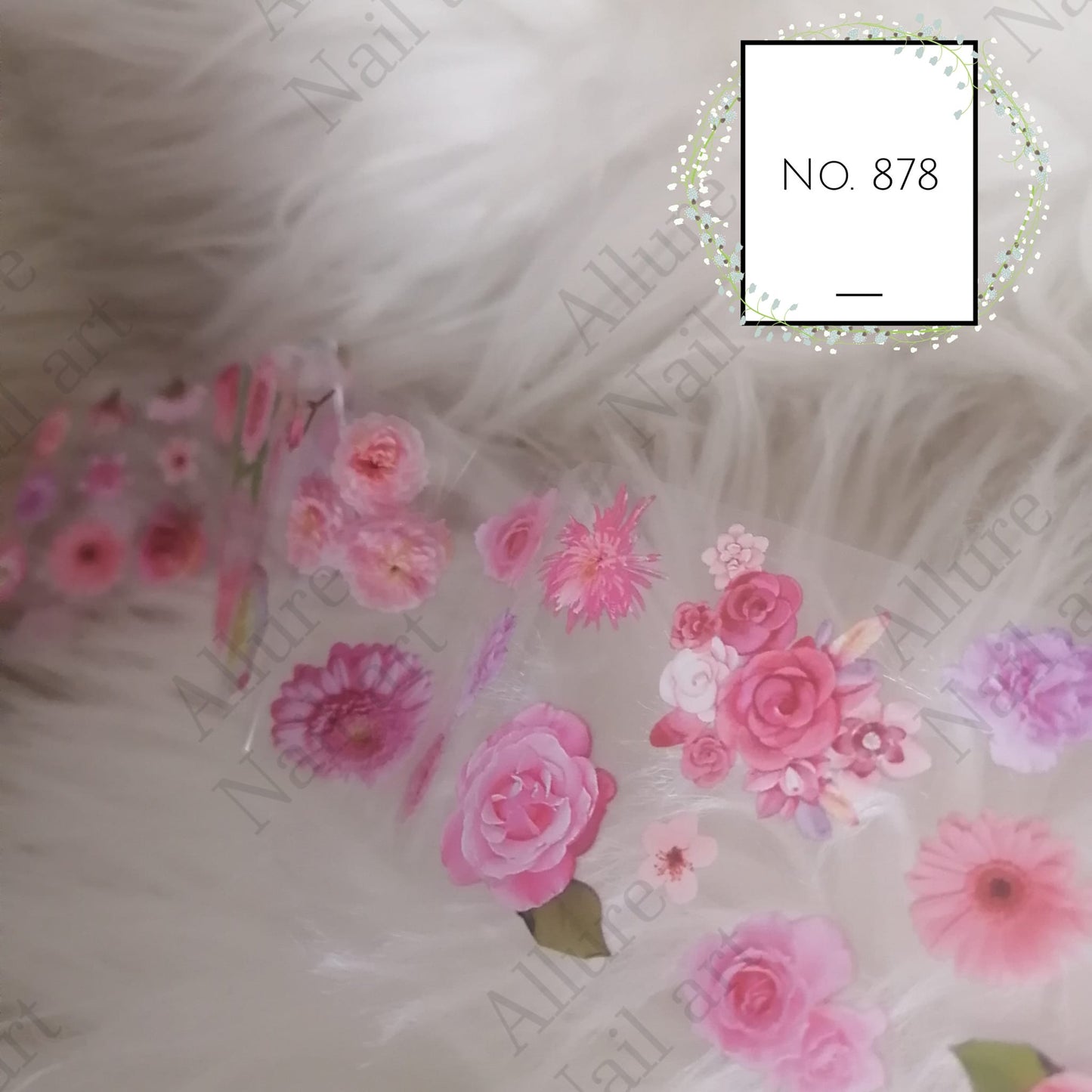 Floral Foil Nail Transfer