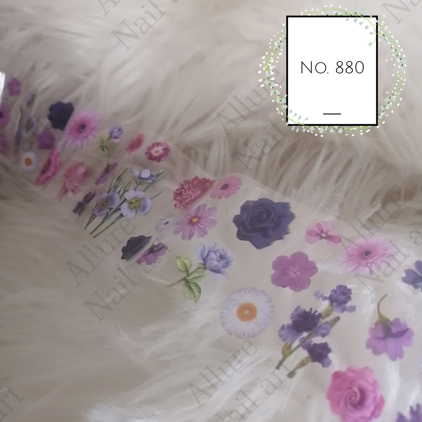 Floral Foil Nail Art Transfer