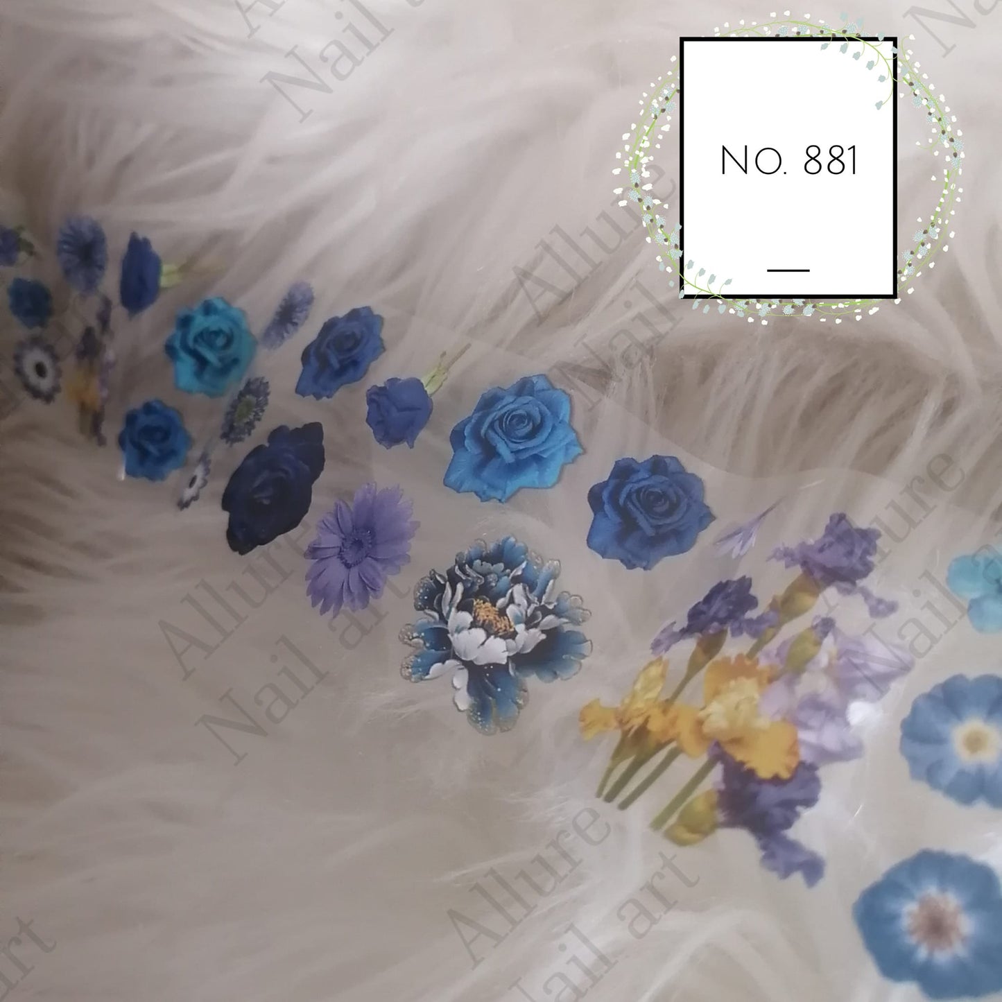 Floral Foil Nail Transfer