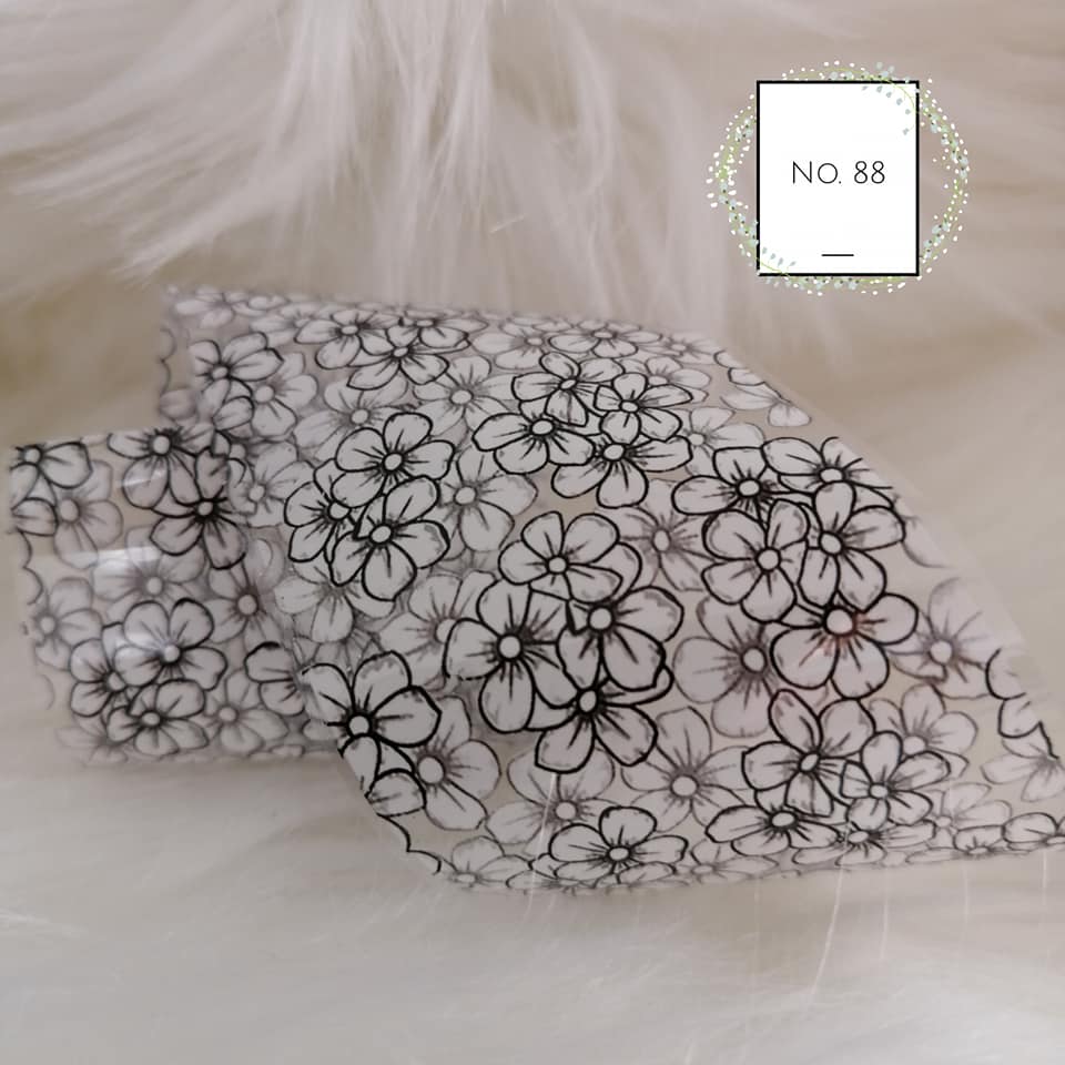 Floral Flower Foil Nail Transfer