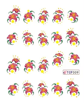 Flower Nail Decal