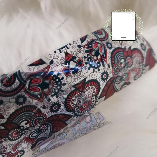 Paisley Mandala Bohemian Foil Nail Transfer