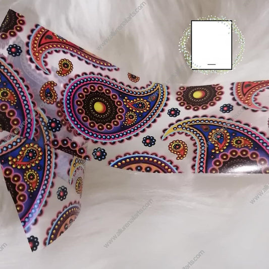 Paisley Mandala Bohemian Foil Nail Transfer