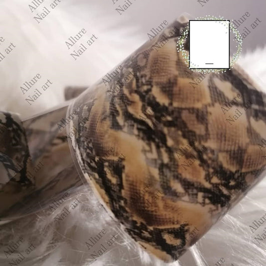 Snake Pattern Print Foil Nail Transfer