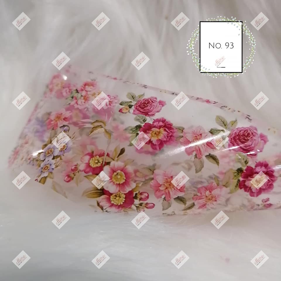 Floral Flower Foil Nail Transfer