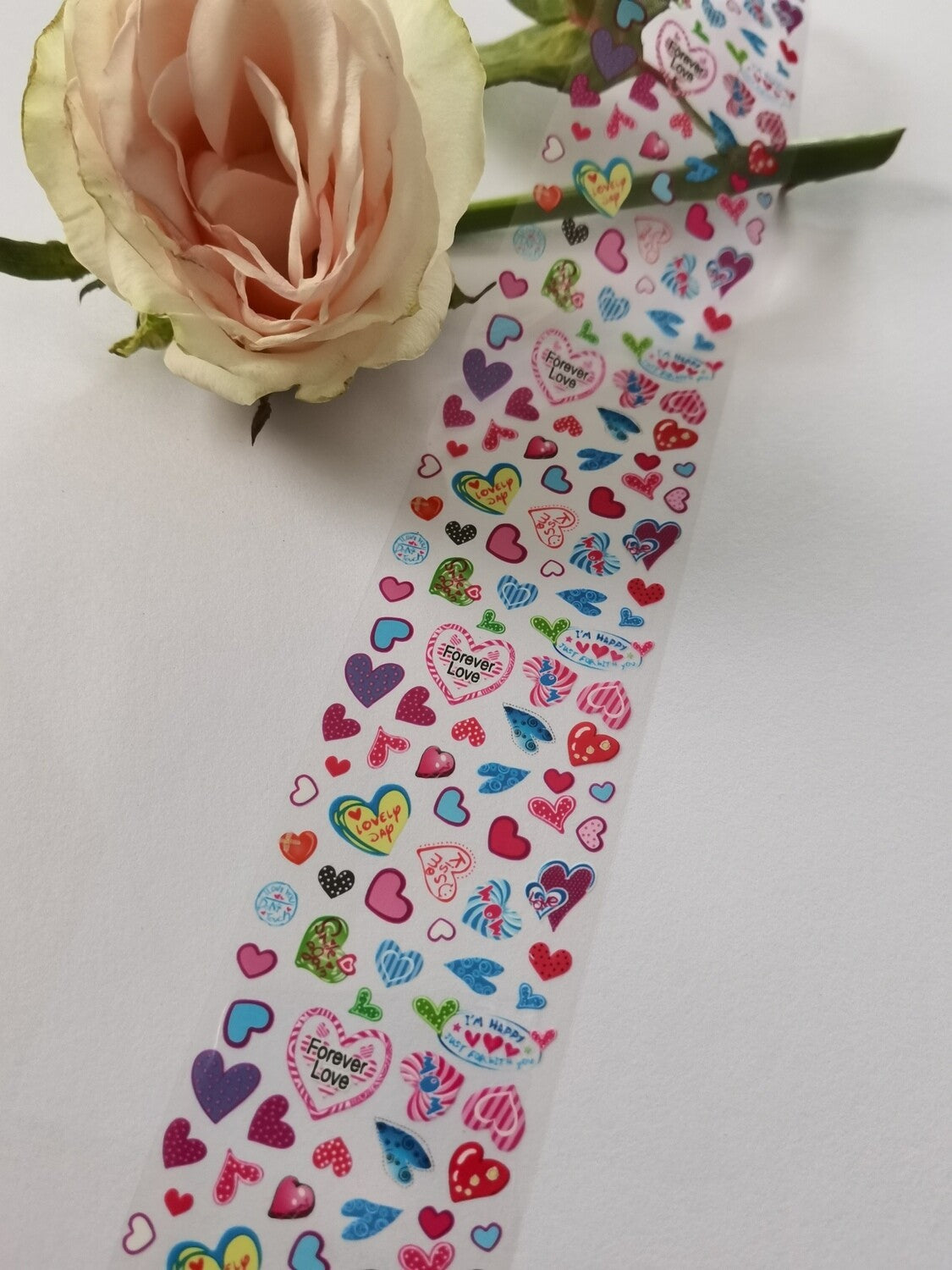 Love Valentine Foil Nail Transfer