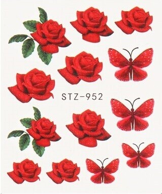 Rose Flower Nail Decal