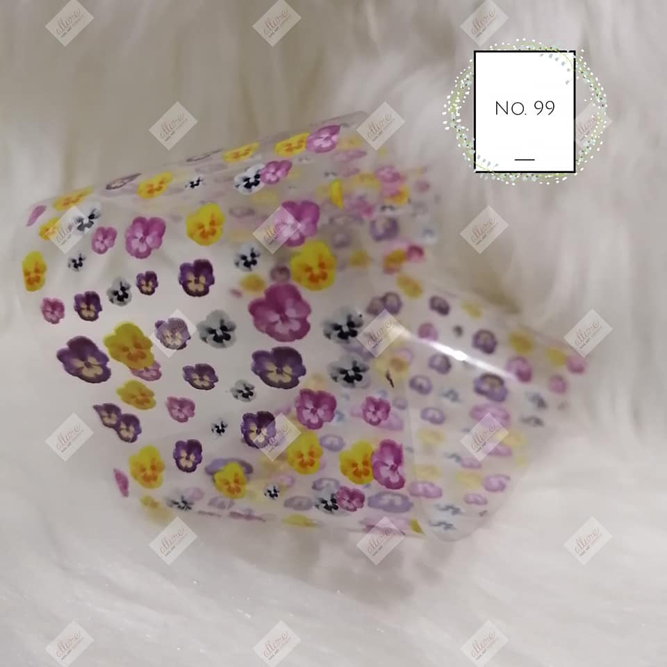 Floral Flower Foil Nail Transfer
