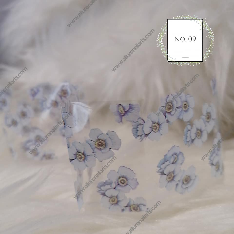Floral Flower Foil Nail Transfer