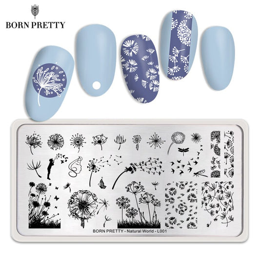 Natural World Born Pretty Nail Stamping Plate - L001