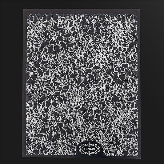 3D Embos Geometric Nail Art Sticker