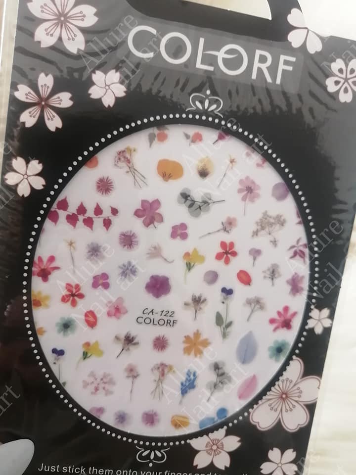 Flower Leaves Leaf Water Color Lady Nail Sticker