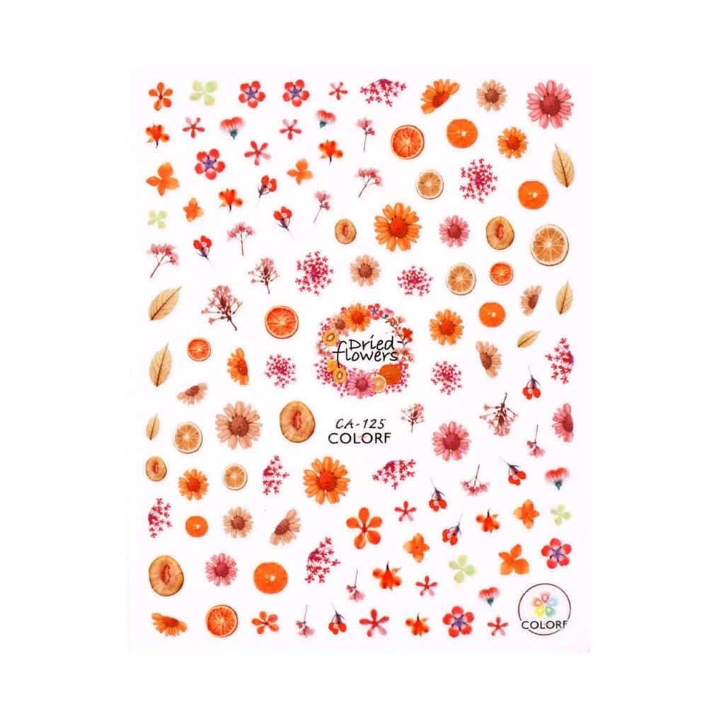 Flower Daisy Leaves Leaf Water Color Lady Nail Sticker
