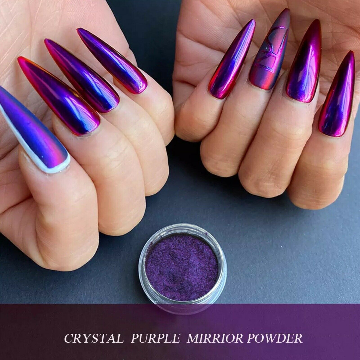 Born Pretty Blue Purple Chrome Powder