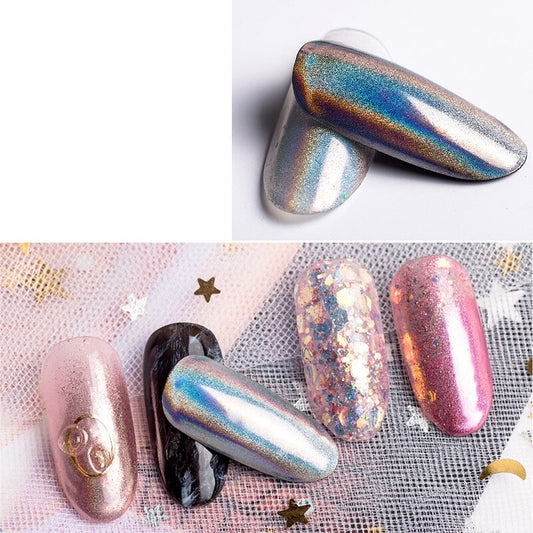 Halo Silver Fine Glitter Chrome Nail Powder