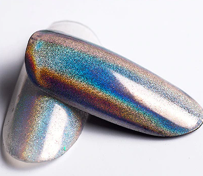 Halo Silver Fine Glitter Chrome Nail Powder