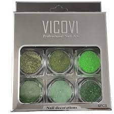 Green Chrome Glitter Set