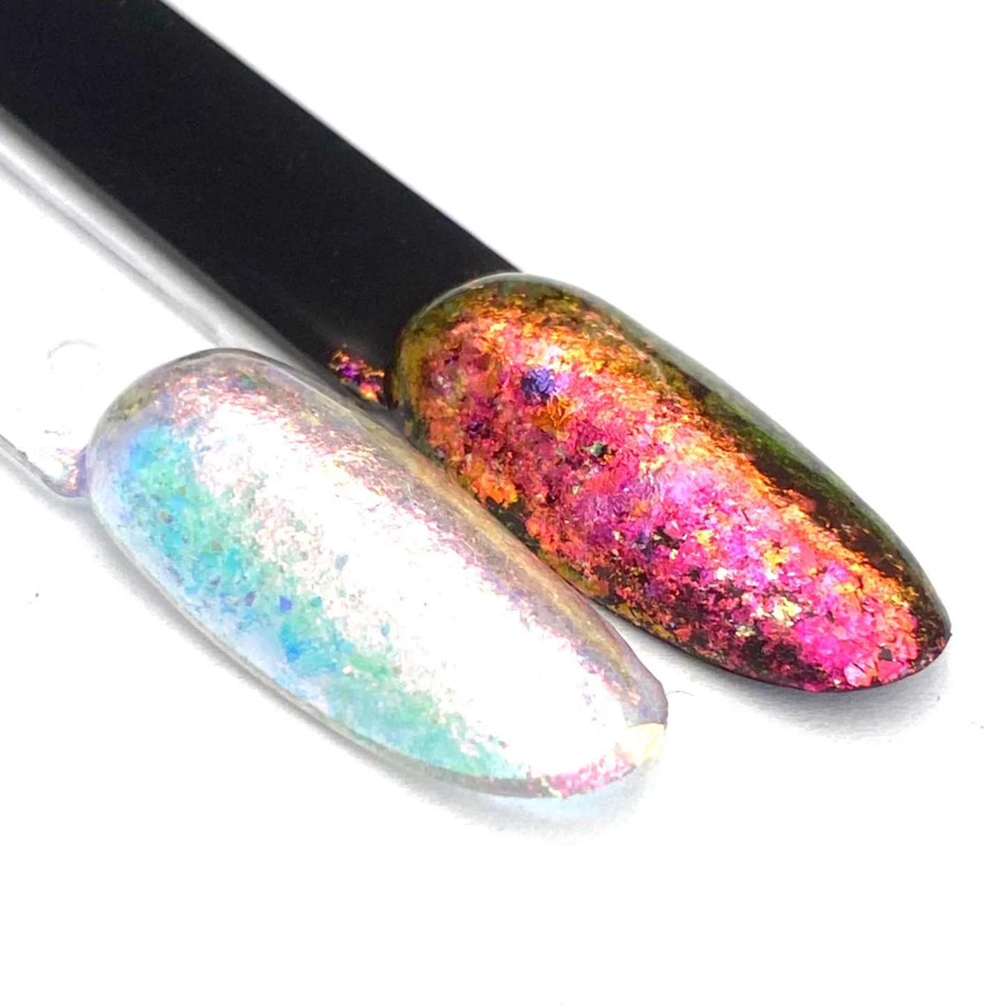 Iridescent Flakes Glitter Chrome