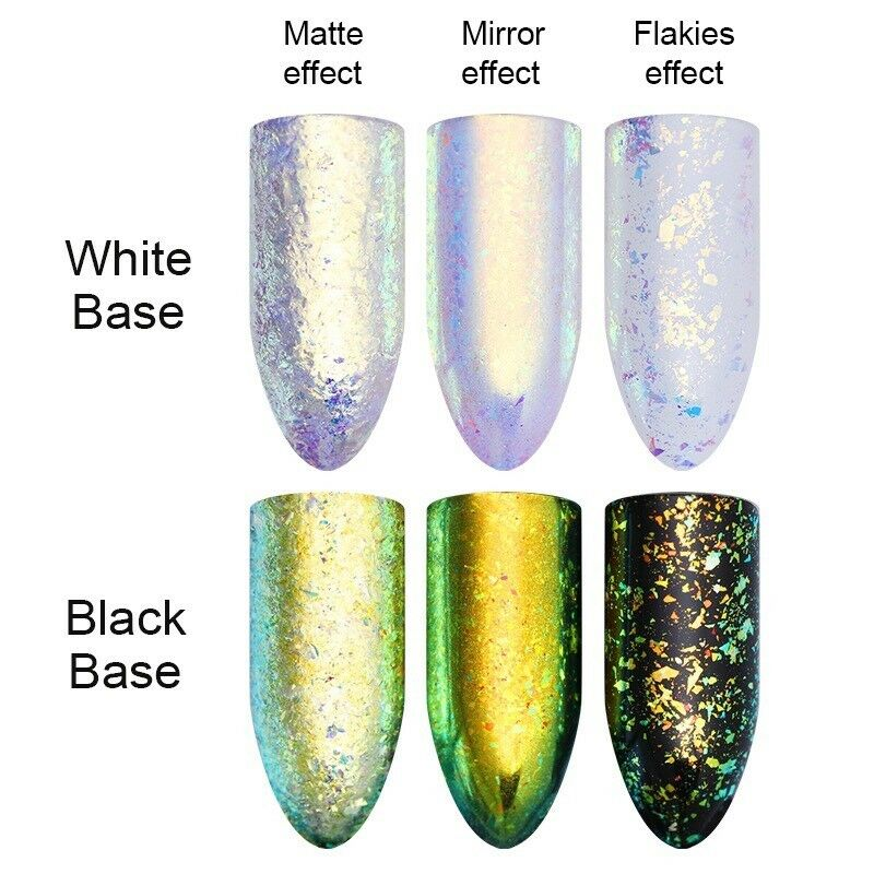 Iridescent Flakes Glitter Chrome